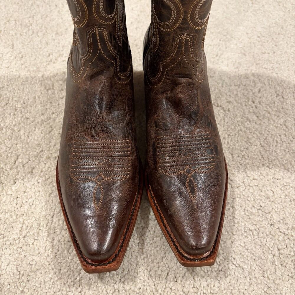 NWOT Shyanne Loretta Western Boot Brown Leather Women 7 Snip Toe Cowgirl Cowboy - Picture 4 of 12